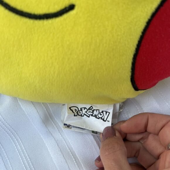 POKÉMON Pikachu Soft Plush Decorative Cute Throw Pillow Decor, 13” - Picture 3 of 7